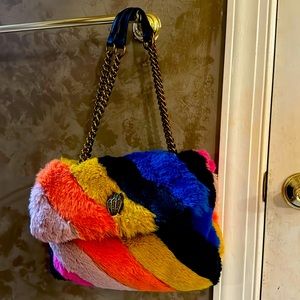 Kurt Geiger London Rainbow Faux Fur Large Kensington Shoulder Bag
Size: Large
